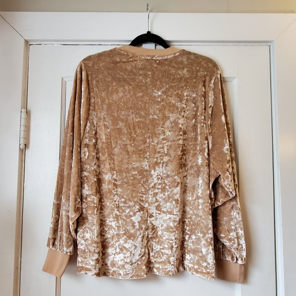ZARA CRUSHED VELVET TOP - Picture 3 of 3